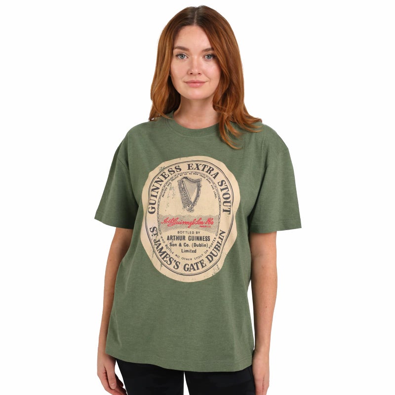 Guinness Green Extra Stout Beer Mens Distressed Cotton Tshirt | Official Merchandise Gaelic tees Unisex - Image 3